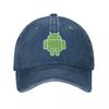 Винтажная Бейсболка Android для Мужчин Женщин Потертая Джинсовая Кепка Snapback Для Улицы Летний Подарок Кепки Кепка