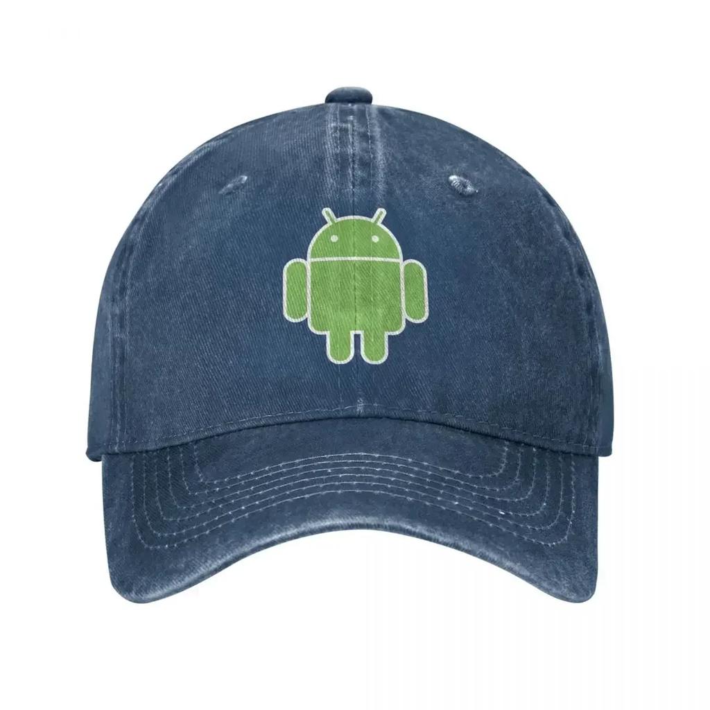 Винтажная Бейсболка Android для Мужчин Женщин Потертая Джинсовая Кепка Snapback Для Улицы Летний Подарок Кепки Кепка