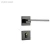 1 set of indoor silent door lock aluminum alloy Nordic minimalist bedroom split wooden door handle lock with key included
