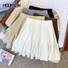 Foreign Elastic Waist Umbrella Skirt Short Autumn and Winter Half Skirt Women High Waisted Knitted A-line Short Skirt Female