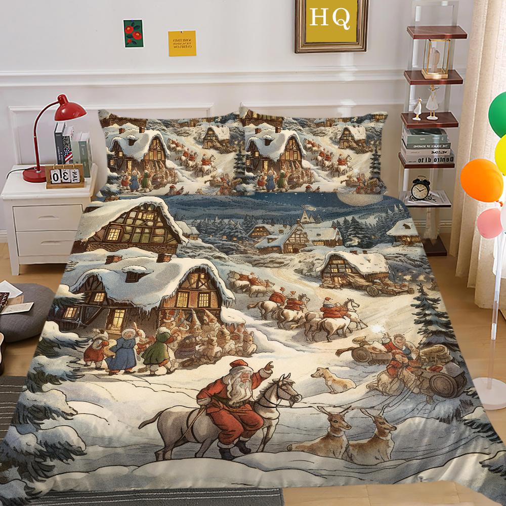 Покрывала с рождественским принтом и 3D декором для спальни, полный размер, микрофибра, высокое качество, дизайн, домашний текстиль для девочек