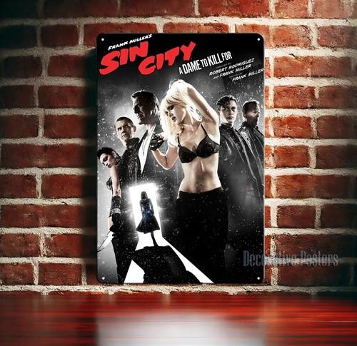 Sin City A Dame To Kill For Retro Movie Metal Poster Tin Sign Plate