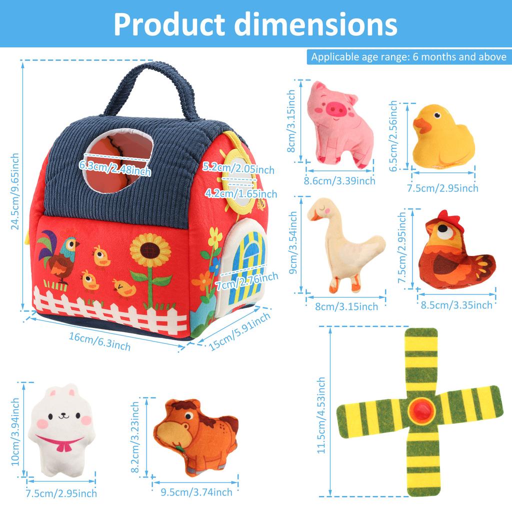 Креативный домик для выращивания цыплят, мини-домик с ветряной мельницей, кукольный фермерский домик, тканевый домик-игрушка, подходит для детей