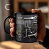 Black Tool Box Mug Men Creative Mug Mechanic Ceramic Mug Diagram Coffee Cup