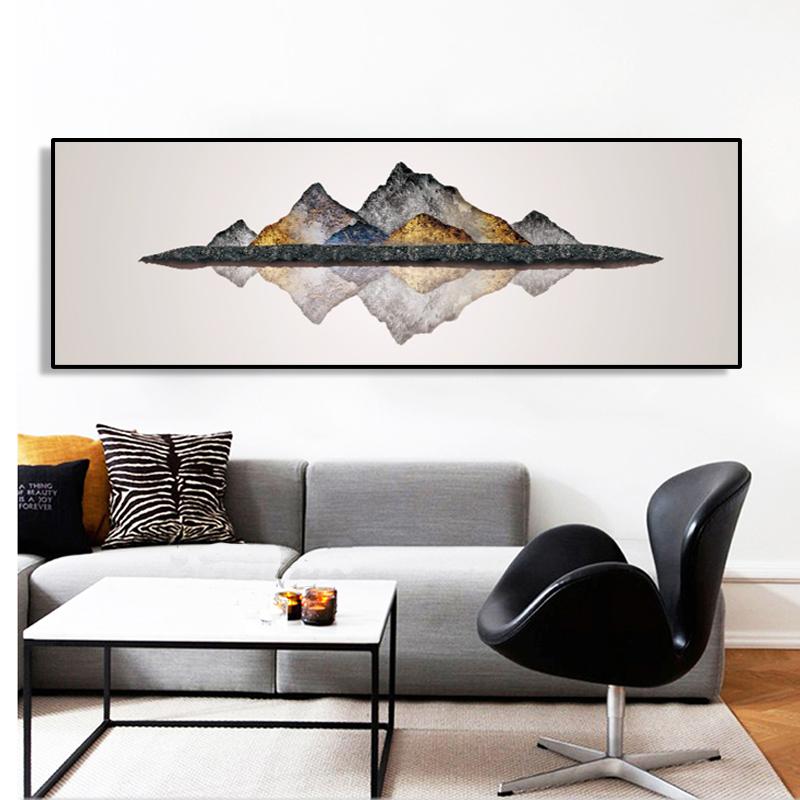 Абстрактное искусство масляной живописи, постеры и принты, настенная живопись на холсте, изверженный камень, горы, фотографии для гостиной, домашний декор