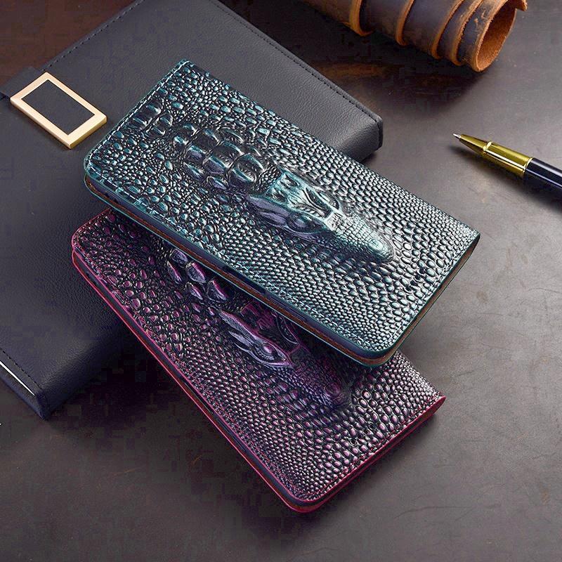 3D Чехол-книжка из натуральной кожи с магнитом и рисунком головы дракона для Realme GT7 GT7T GT 7 7T Pro Neo7 Neo7X SE Turbo Обложка-кошелек