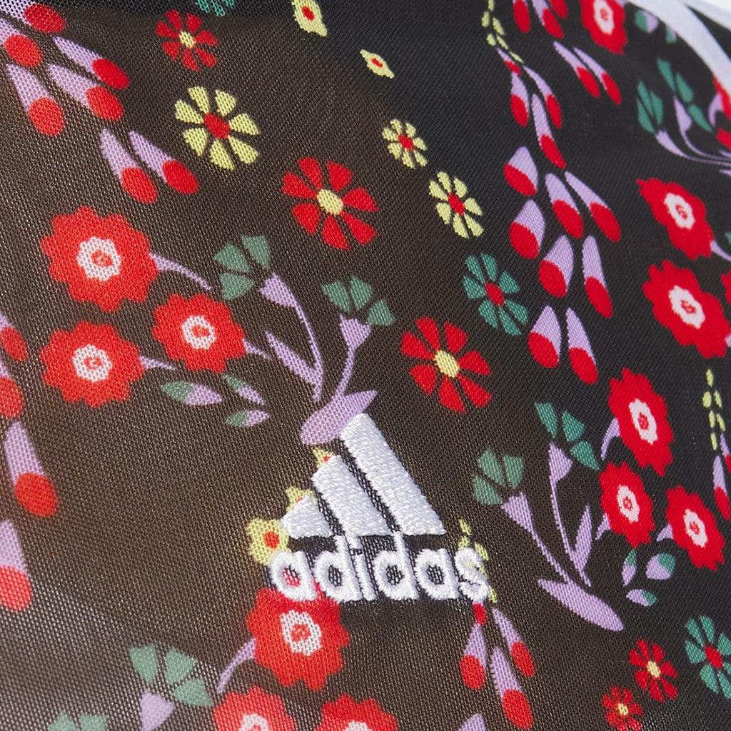 Adidas X Shuting Qiu Designer Collaboration Футболка с длинными рукавами и цветочным принтом в сетку, женские топы черного цвета IM8444