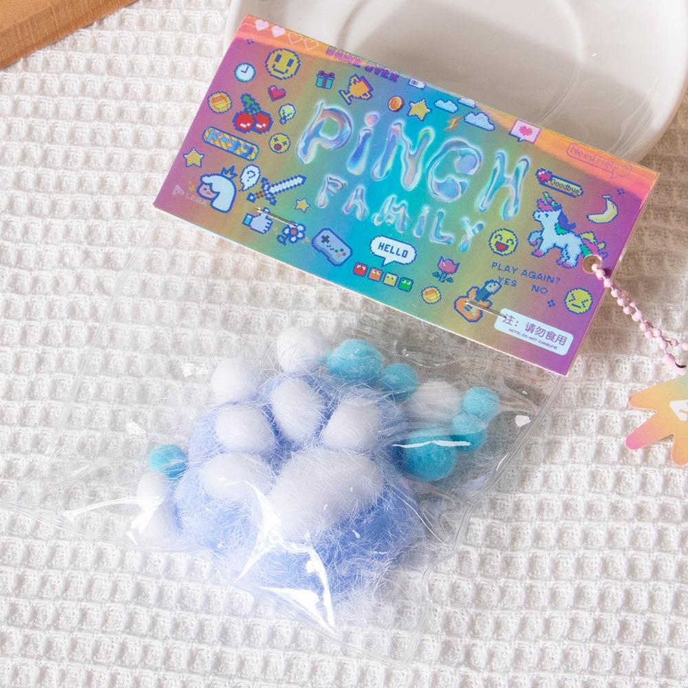 Pearl Squeeze Cat Paw Прозрачная кошачья лапка Щипковая игрушка Забавная кошачья лапка Медленный отскок Игрушка для детей