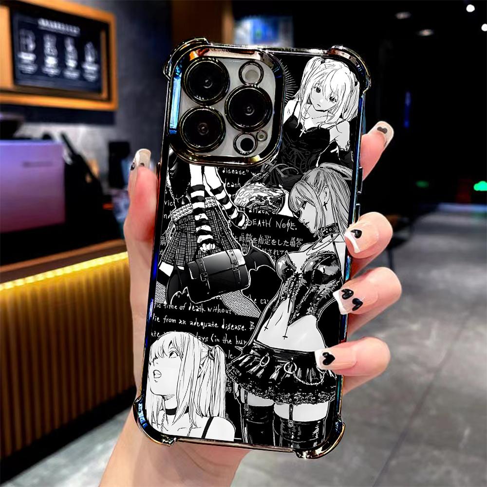 Anime Cute Misa Amane Plating Phone Case For Samsung A07 A36 A16 A06 A35 A55 A25 A26 A05s A15 A54 A34 A24 A14 A05 A04 A13 4G 5G