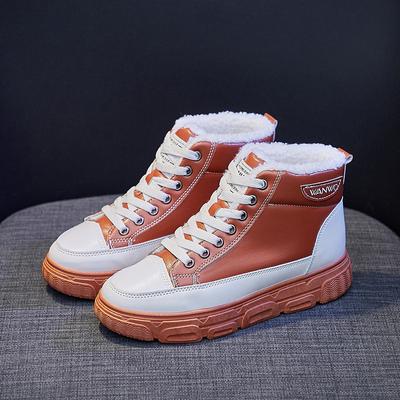 Женские зимние кроссовки уличная мода плюшевые теплые зимние ботинки для отдыха на открытом воздухе повседневные спортивные туфли для скейтборда