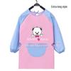 Kid's Waterproof Long-sleeved Reversible Painting Smock with Kindergarten Print - Protecting Clothes for Messy Activities.
