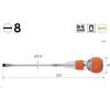 [VESSEL] Ball Grip Safety Through-Tang Screwdriver -8 x 150 No.250