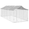 VidaXL Outdoor Dog Kennel with Silver Roof 3x7.5x2.5 M 3190489