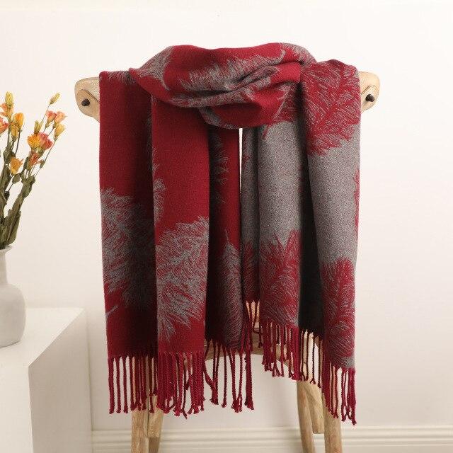 Кашемировый шарф, женские длинные шарфы, шаль, женский хиджаб, зимнее теплое одеяло с принтом, двухсторонние шарфы из пашмины, бандана, 2021