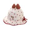 Милая Цветочная Панамка для Девочки с Защитой от Солнца и Бантом