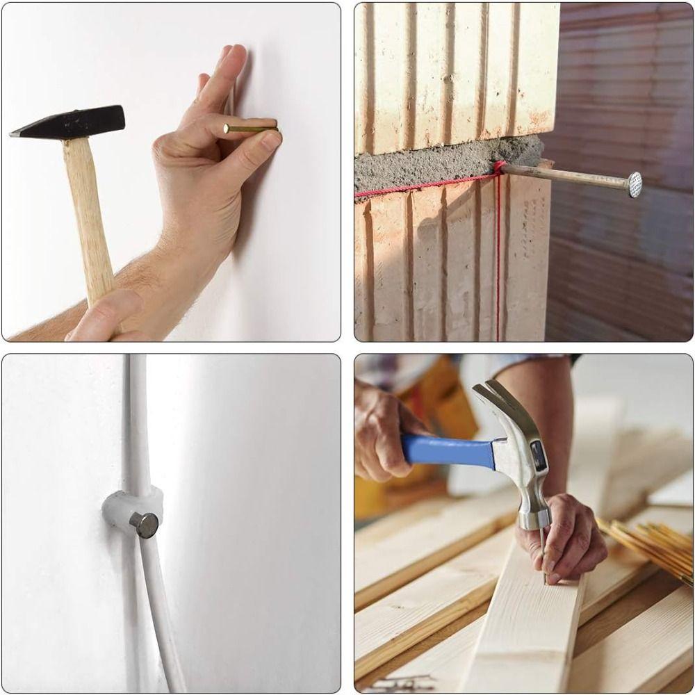 378 шт. черных цементных стальных гвоздей длиной 1 дюйм, высокопрочный крепеж для кирпича, бетона