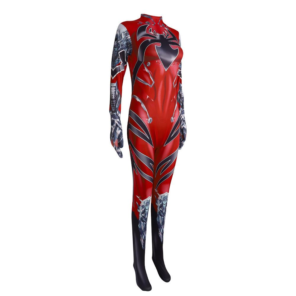 Blood Widow Cosplay Costume Cartoon Jumpsuits Halloween Party Stage Performance