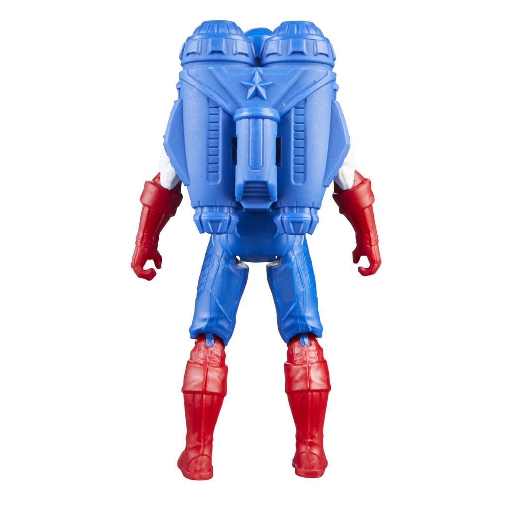 Hasbro Marvel Мстители Эпическая Серия Героев Боевое Снаряжение Капитан Америка Фигурка для возраста от 4 лет и Супергеройская Игрушка Аутентичная Фигурка, 4 дюйма (10 см) размер, вверх,