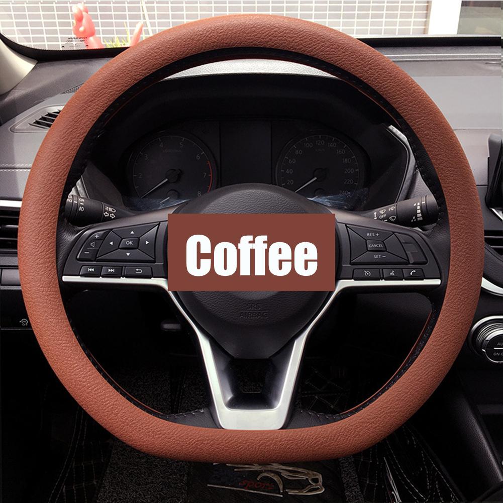 Universal Car Silicone Steering Wheel Cover Elastic Non-Slip Cover For 32-47cm Steering Wheel Multi Color Car Decor Accessories
