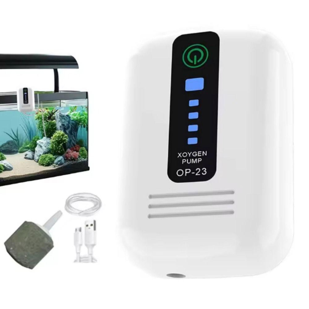 USB Charging Fishing Oxygen Pump Ultra Silent Portable Oxygen Aerator  Turtle Tank