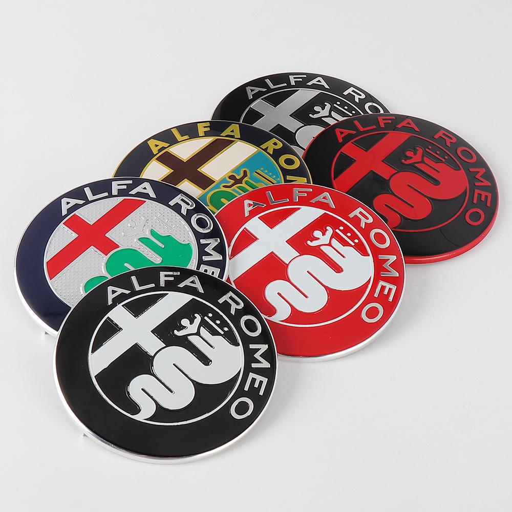 2026 Hot Sticker 3D Metal Car Front Grille Fender Badge Auto Exterior Accessories For Alfa Romeo Giulia Stelvio Giulietta 156 15