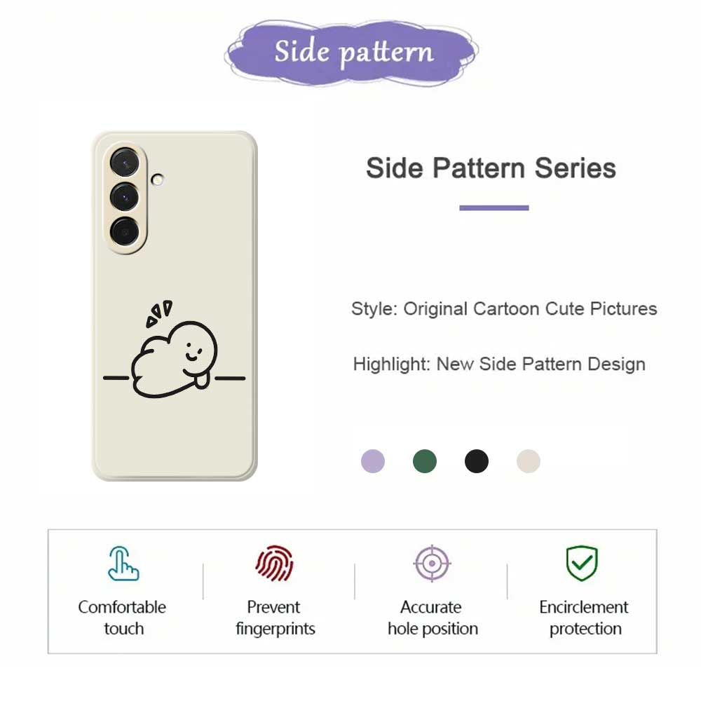 For Samsung Galaxy A36 5G Case Stick Figure Pattern Printing Straight Edge TPU Phone Back Cover