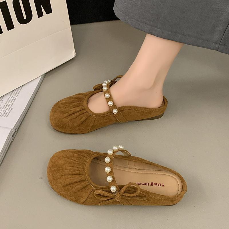 Одиночные туфли на плоской подошве женские весна-лето 2025 года новые мягкие подошвы не устают ноги одиночные туфли женские удобные с юбкой неглубокий вырез одиночные s