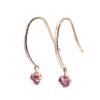 Серьги с розовым турмалином из 18-каратного розового золота с крючком K18 и натуральным камнем [Barzaz] женские