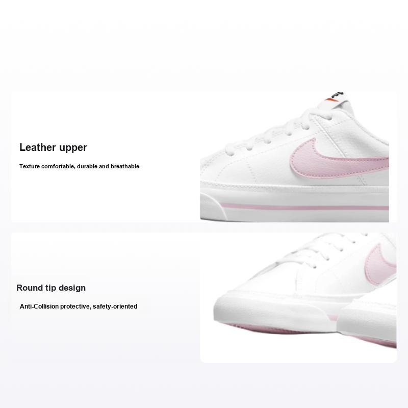 Nike Детские кроссовки Court Legacy GS Бело-розовые из пеноматериала DA5380-109