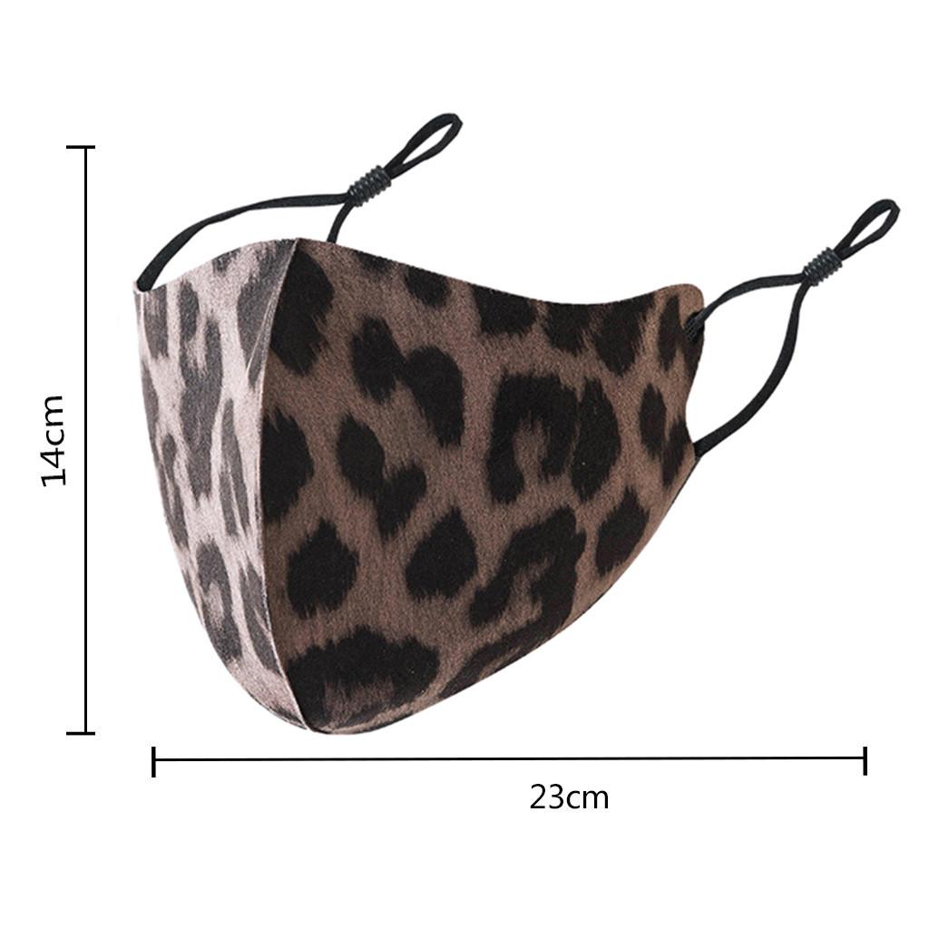 Взрослая женская маска для лица с леопардовым принтом Safet Ultraviolet Protective Face Mask