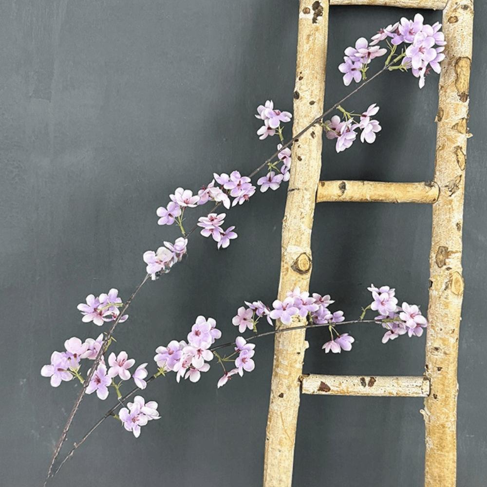 2 Forks Artificial Cherry Blossoms Silk Artificial Faux Plants  Wedding Decoration