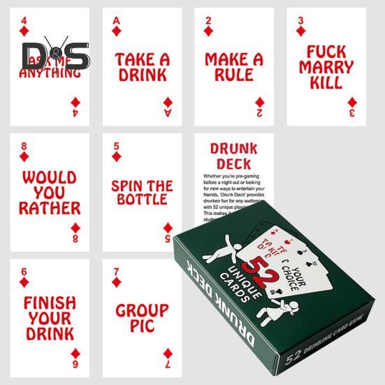 Пары Питьевая карточная игра Укрепление отношений Портативная дорожная игра Ночная вечеринка Взрослые вызов Интерактивная настольная игра Питьевая покерная карта