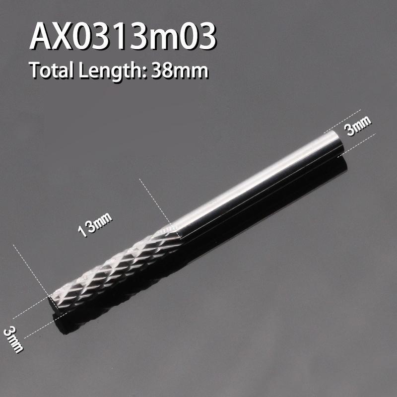 Цилиндрическая фреза из карбида вольфрама 1 шт. вращающийся напильник с двумя пазами для резьбы по дереву электрическая вращающаяся шлифовальная головка диаметром 3-16 мм