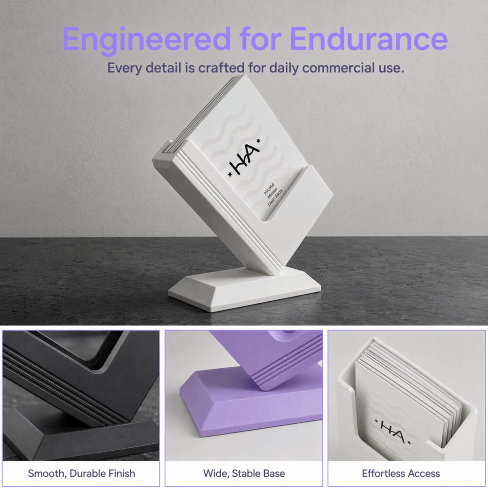 Solid Structure Business Card Holder Desktop Placement Card Display Rack Business