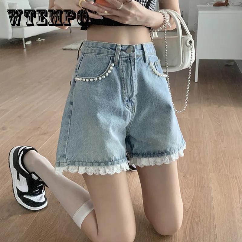 Повседневные джинсовые шорты с высокой талией, женские летние рваные джинсы с карманами, короткие женские короткие брюки для женщин