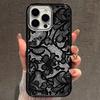 Черный кружевной принт Новый Горячий Чехол Для Телефона Для iPhone 17 Air 16 Plus 15,14 Pro Max,13,12,11 Черный Конфетный Матовый Ударопрочный Чехол