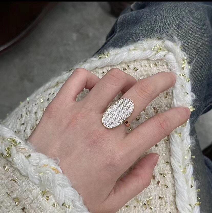 Новый Горячий Бренд Винтажные Кольца с Полной Бриллиантовой Инкрустацией для Женщин Роскошные Ювелирные Изделия для Женщин Дизайнерские Кольца Модные Кольца из Чистого Серебра 925 пробы Круглые Кольца