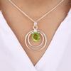 Peridot Gemstone 925 Sterling Silver Handcrafted Pendant 1.65" For Birthday Gift PP-61-3