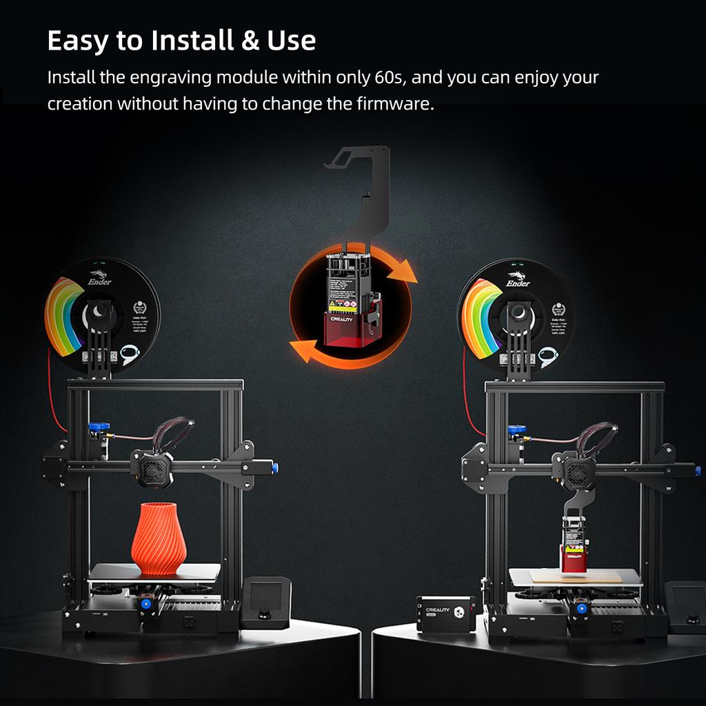 Лазерный модуль Creality 1,6 Вт, лазерное пятно 0,06x0,06 мм, совместимый с CR-10 Mini/Ender-2 Pro/Ender-3