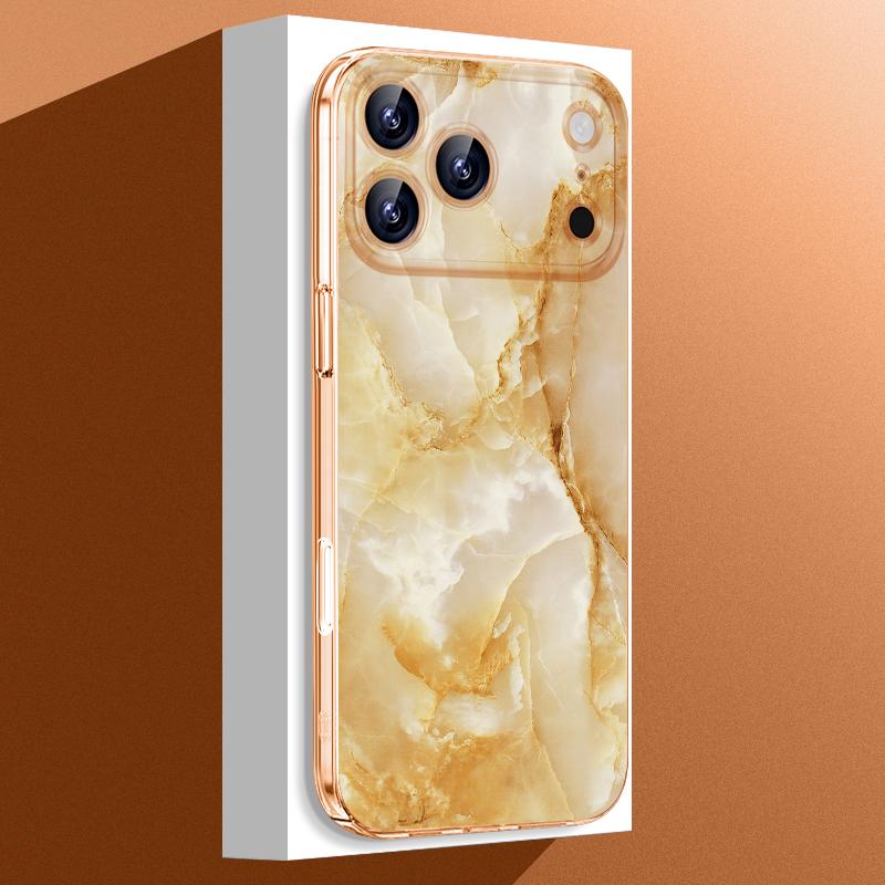 Прозрачный чехол для телефона с мраморным узором для iPhone 17 16 15 14 13 Pro Max 17 Pro 11 Кристально чистый ударопрочный жесткий поликарбонатный чехол