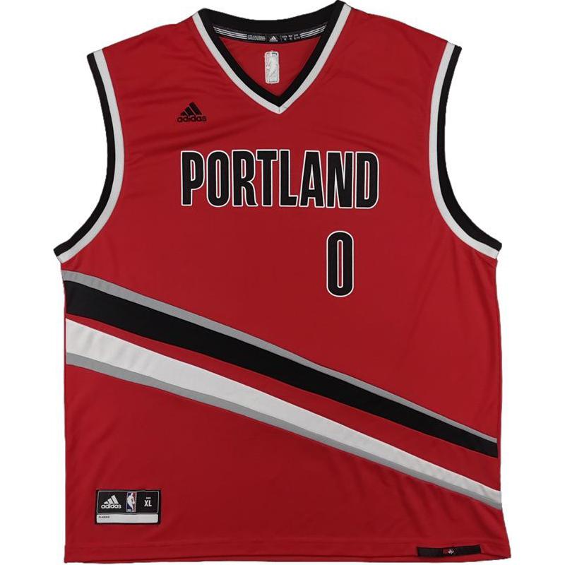adidas X NBA Collaboration Damian Lillard Portland Trail Blazers Джерси Мужская баскетбольная Джерси Красный C62389