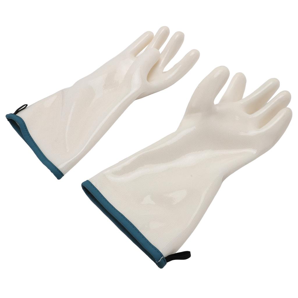 Silicone Oven Mitts 350 Celsius Heat Proof Anti Stick Long BBQ Kitchen Gloves for Baking Cooking