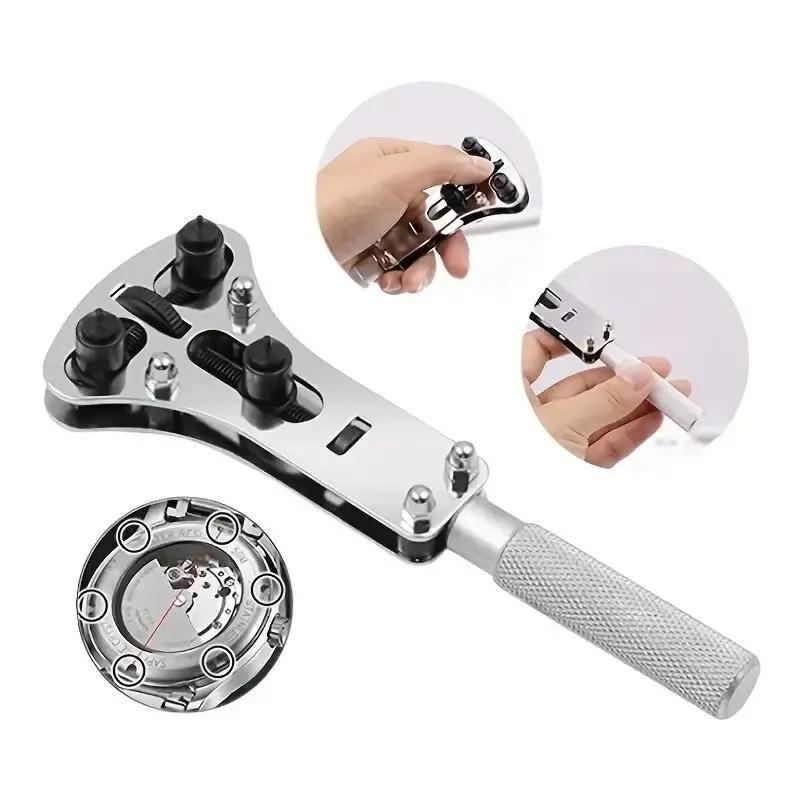 3 Claw Watch Case Opener Adjustable Screw Back Remover Wrench Repair Tool Kit Part Maintenance Bottom Cover Rear Replace Battery