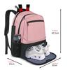 A sports racket backpack - Tour-grade racket bag with a ventilated shoe compartment and multi-layer storage (with sports equipme