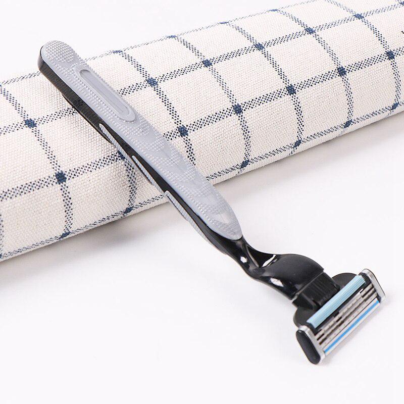 Черный, 5 шт./компл., 1 машина, 4 лезвия, ручные мужские бритвы для удаления волос со сменными лезвиями