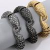 Крутой твердый браслет из нержавеющей стали 316L в форме змеиной цепи для мужчин, мужские браслеты 8,7 дюйма, панк-рок, металлические украшения