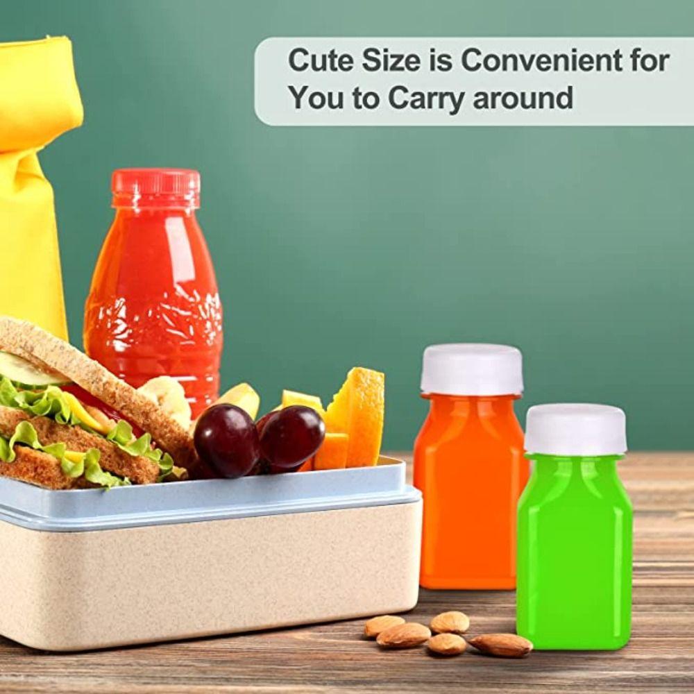 Tamper Proof Lids Plastic Juice Bottles Clear Drink Containers Square Bottle Split Beverage Bottle