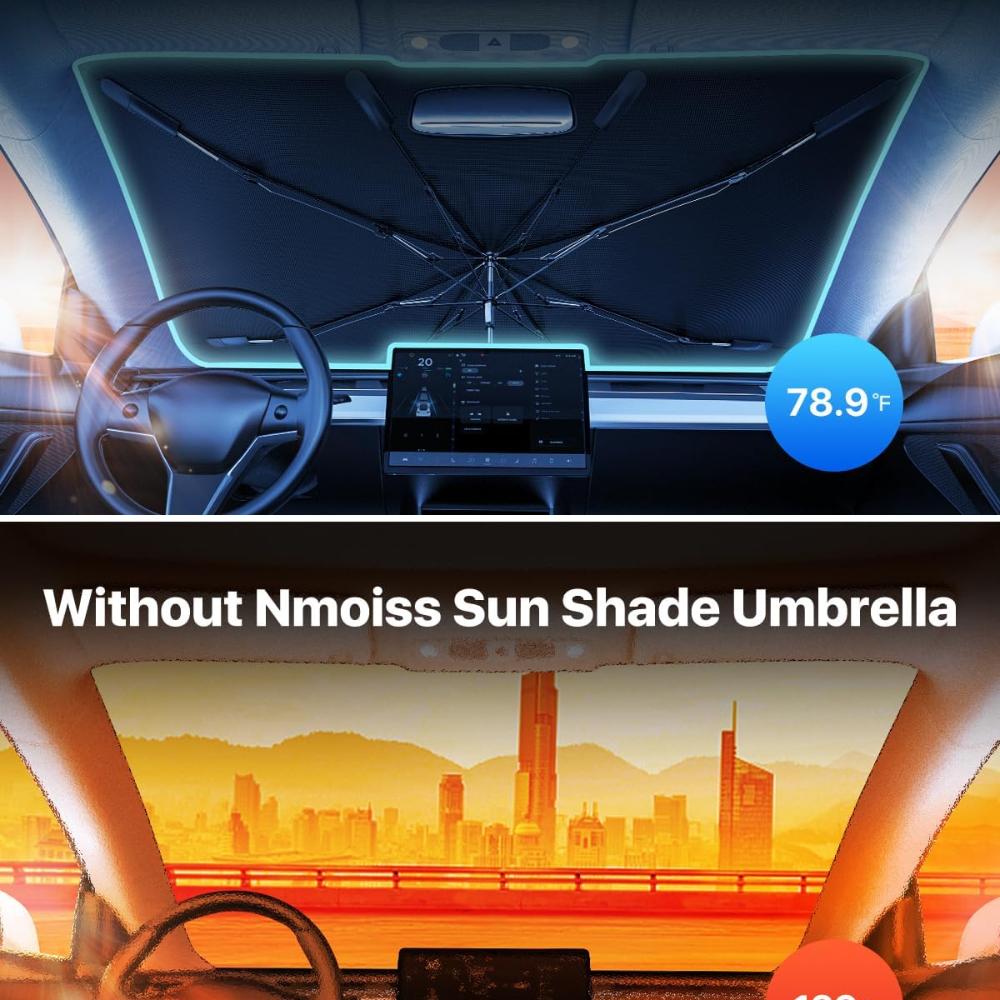 Обновленное лобовое стекло автомобиля с солнцезащитным козырьком на шнурке, складной автомобильный солнцезащитный козырек на выбор шести размеров