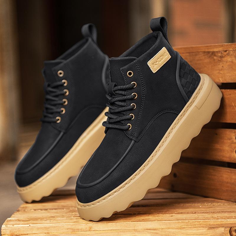 Мужские кожаные ботинки Мартин универсальные европейские мужские туфли британские ботинки Мартин из коровьей кожи первого слоя нишевые повседневные кожаные ботинки мужские