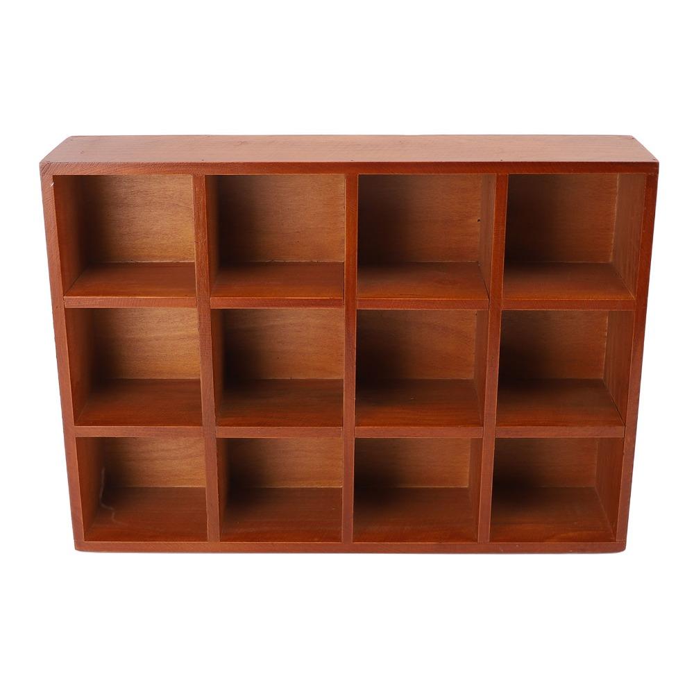 Decorative Wood Desktop Organizer Solid Wood Wooden Storage Stationery Holder Office
